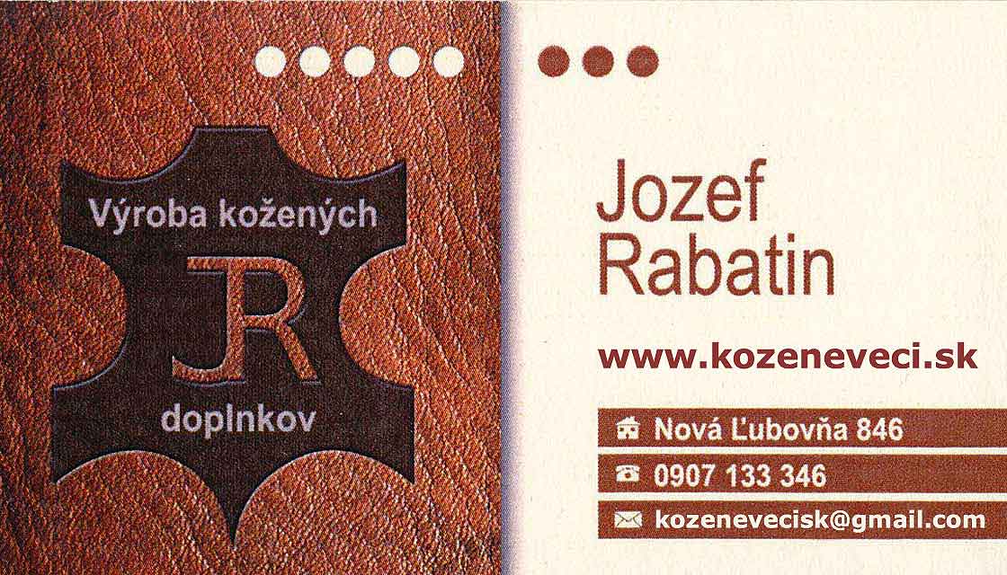 Jozef Rabatin výroba kožených doplnkov